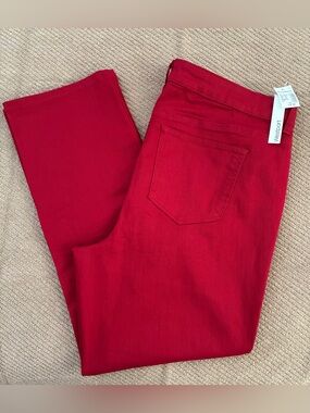 Vintage Westport Signature Fit Red Denim Jeans, Plus Size 14W, NWT